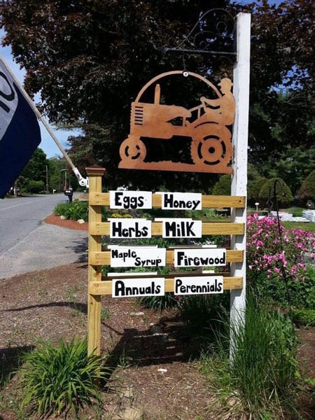 Sign outside of Marshall Farm